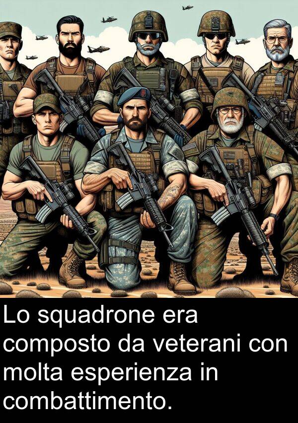 veterani: Lo squadrone era composto da veterani con molta esperienza in combattimento.