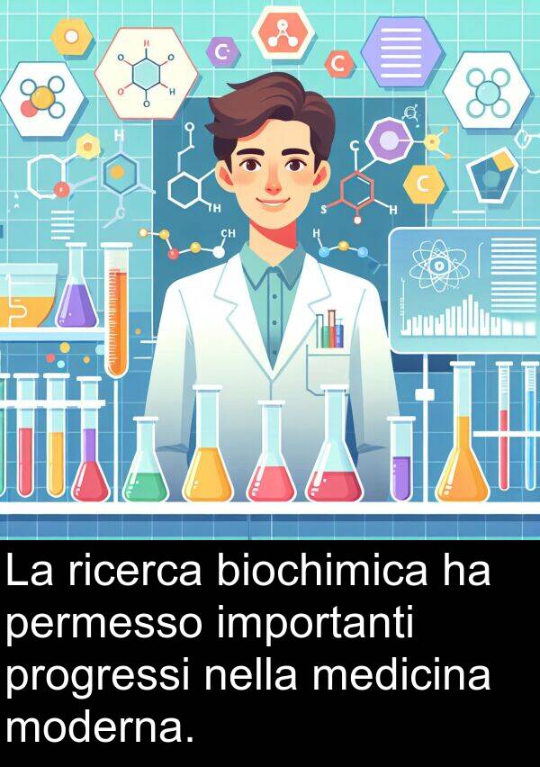 importanti: La ricerca biochimica ha permesso importanti progressi nella medicina moderna.