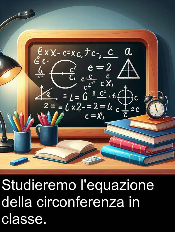 circonferenza: Studieremo l'equazione della circonferenza in classe.