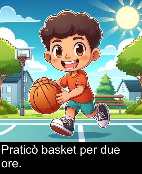 basket: Praticò basket per due ore.