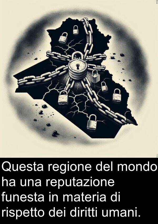 umani: Questa regione del mondo ha una reputazione funesta in materia di rispetto dei diritti umani.