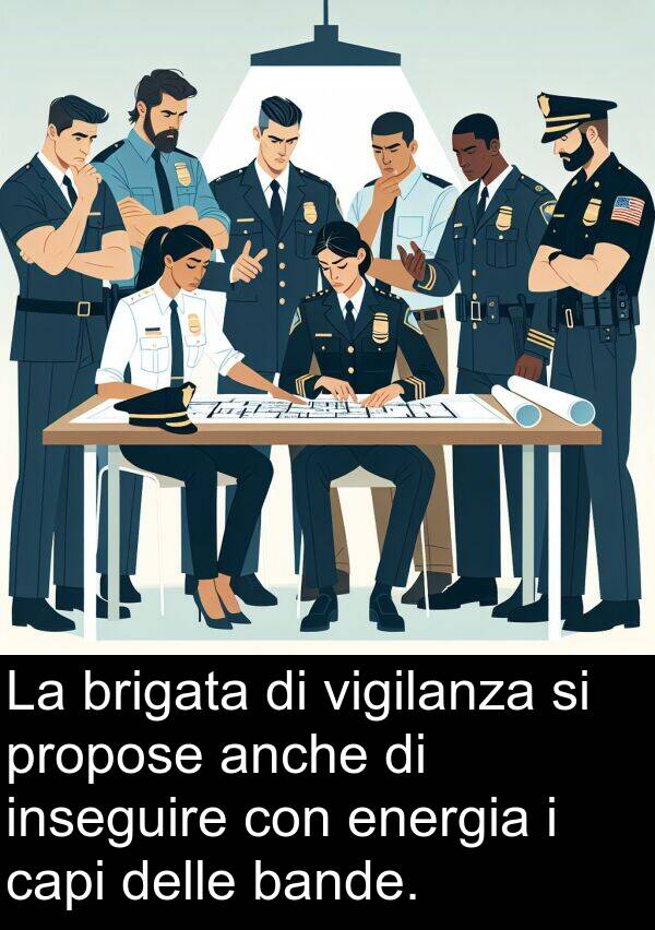 anche: La brigata di vigilanza si propose anche di inseguire con energia i capi delle bande.