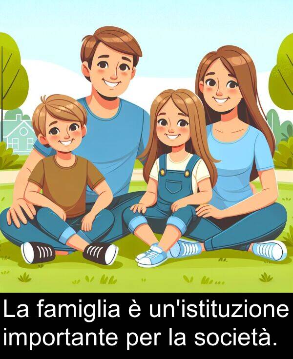 importante: La famiglia è un'istituzione importante per la società.