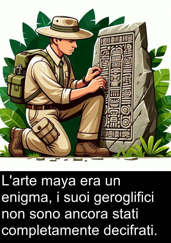 decifrati: L'arte maya era un enigma, i suoi geroglifici non sono ancora stati completamente decifrati.