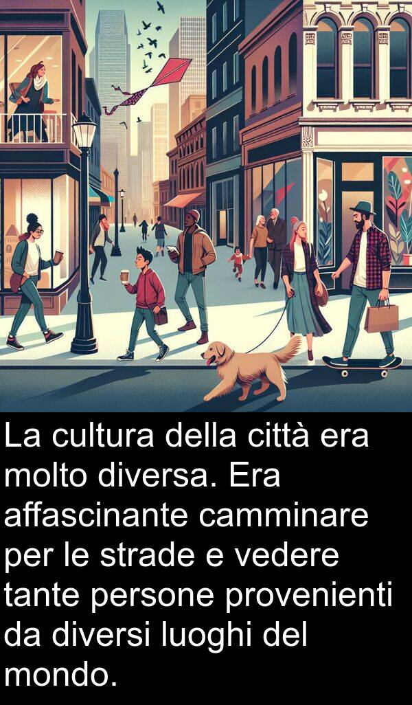 tante: La cultura della città era molto diversa. Era affascinante camminare per le strade e vedere tante persone provenienti da diversi luoghi del mondo.