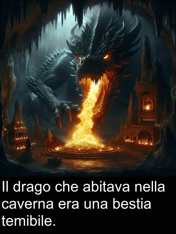 temibile: Il drago che abitava nella caverna era una bestia temibile.