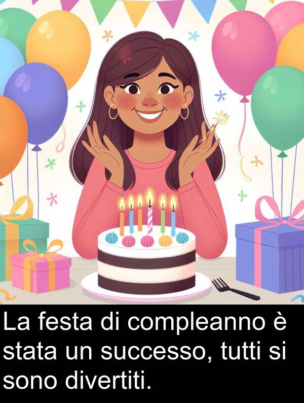 festa: La festa di compleanno è stata un successo, tutti si sono divertiti.