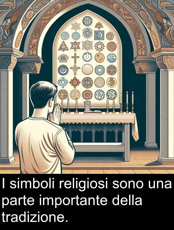 importante: I simboli religiosi sono una parte importante della tradizione.