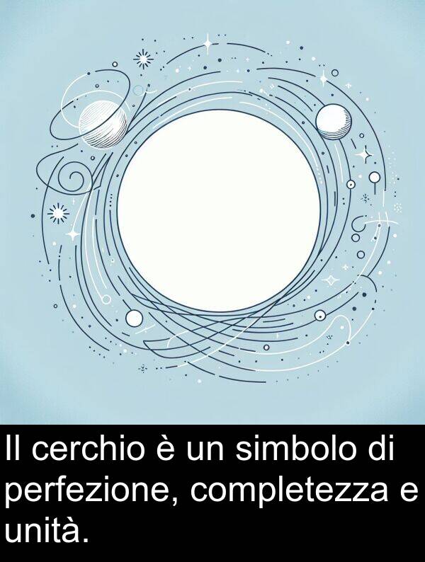 unità: Il cerchio è un simbolo di perfezione, completezza e unità.