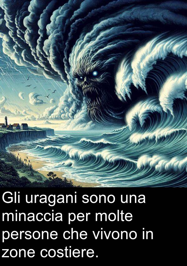 uragani: Gli uragani sono una minaccia per molte persone che vivono in zone costiere.