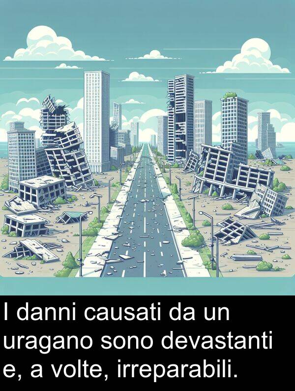 uragano: I danni causati da un uragano sono devastanti e, a volte, irreparabili.