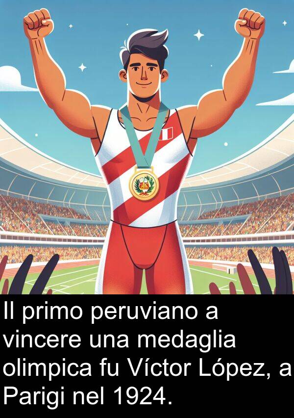 vincere: Il primo peruviano a vincere una medaglia olimpica fu Víctor López, a Parigi nel 1924.