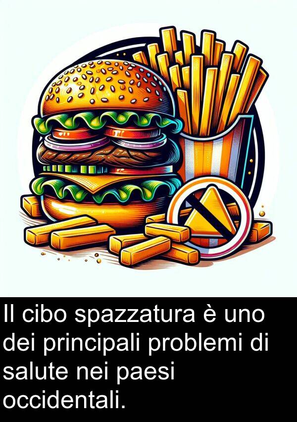 paesi: Il cibo spazzatura è uno dei principali problemi di salute nei paesi occidentali.