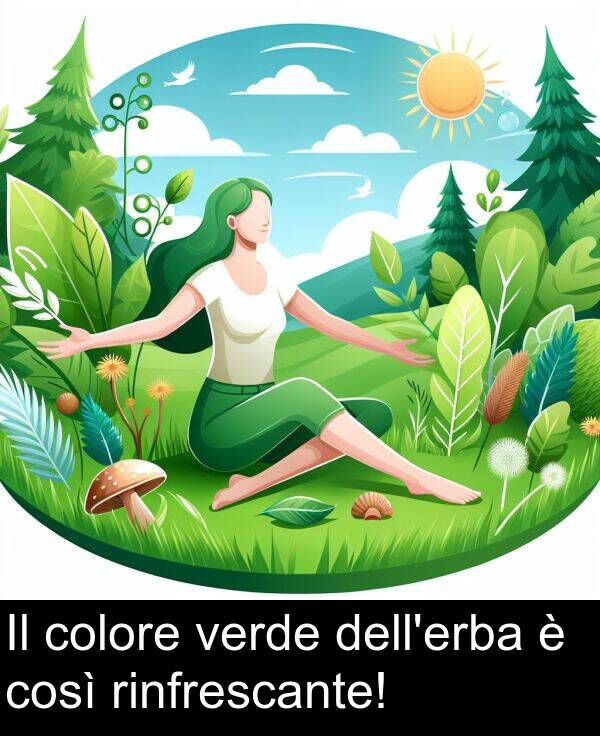 rinfrescante: Il colore verde dell'erba è così rinfrescante!