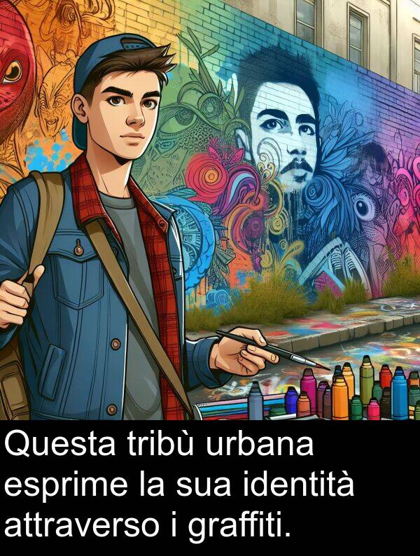 urbana: Questa tribù urbana esprime la sua identità attraverso i graffiti.