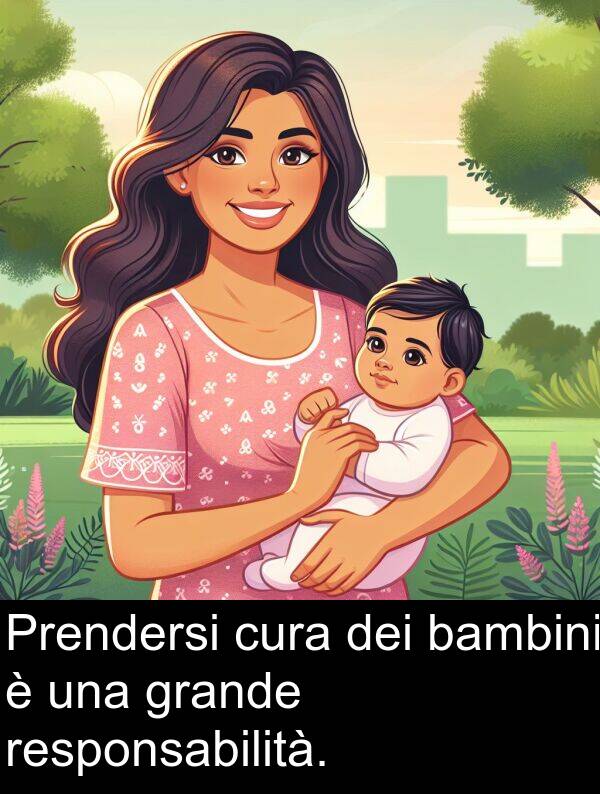 bambini: Prendersi cura dei bambini è una grande responsabilità.