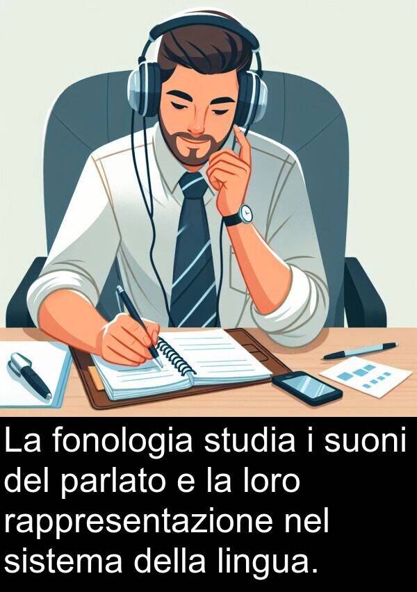 lingua: La fonologia studia i suoni del parlato e la loro rappresentazione nel sistema della lingua.