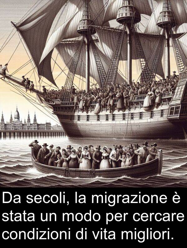 migliori: Da secoli, la migrazione è stata un modo per cercare condizioni di vita migliori.