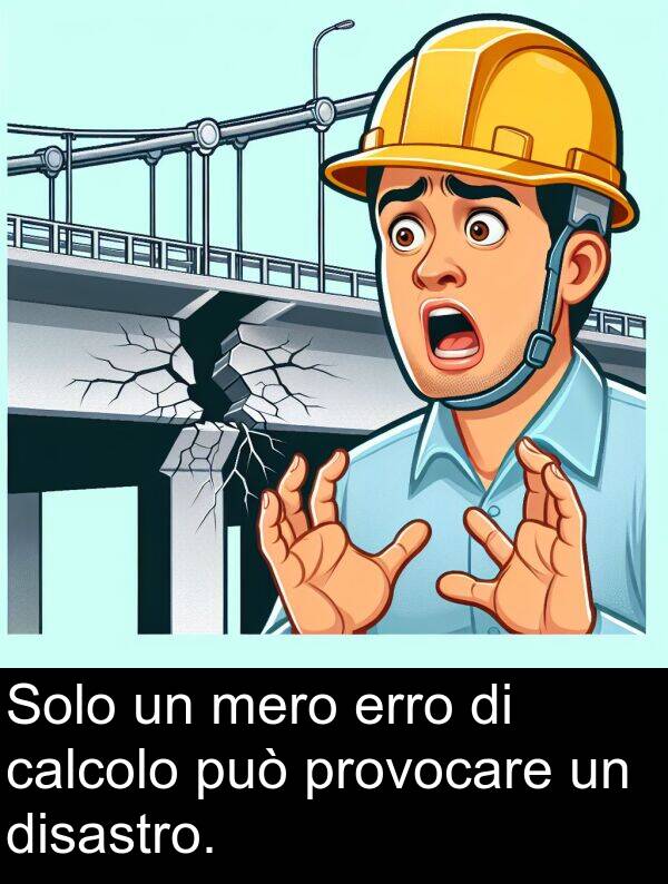 calcolo: Solo un mero erro di calcolo può provocare un disastro.