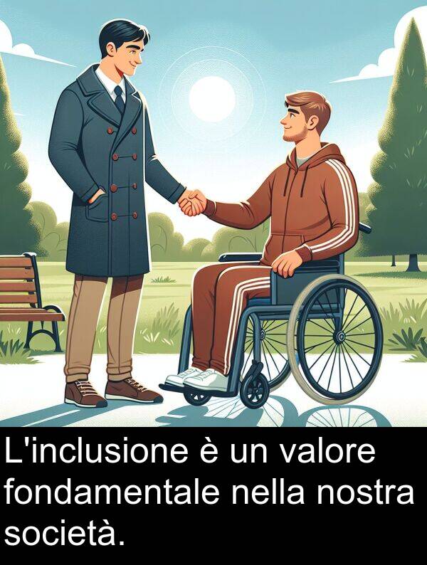 valore: L'inclusione è un valore fondamentale nella nostra società.