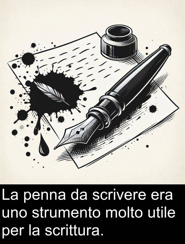 utile: La penna da scrivere era uno strumento molto utile per la scrittura.