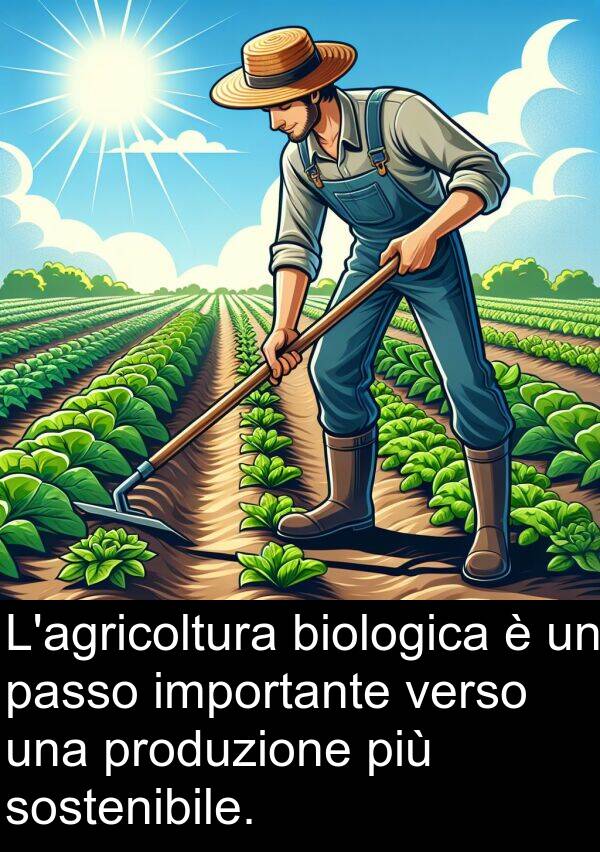 importante: L'agricoltura biologica è un passo importante verso una produzione più sostenibile.