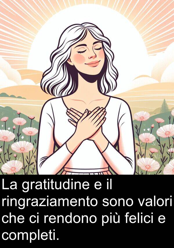 ringraziamento: La gratitudine e il ringraziamento sono valori che ci rendono più felici e completi.