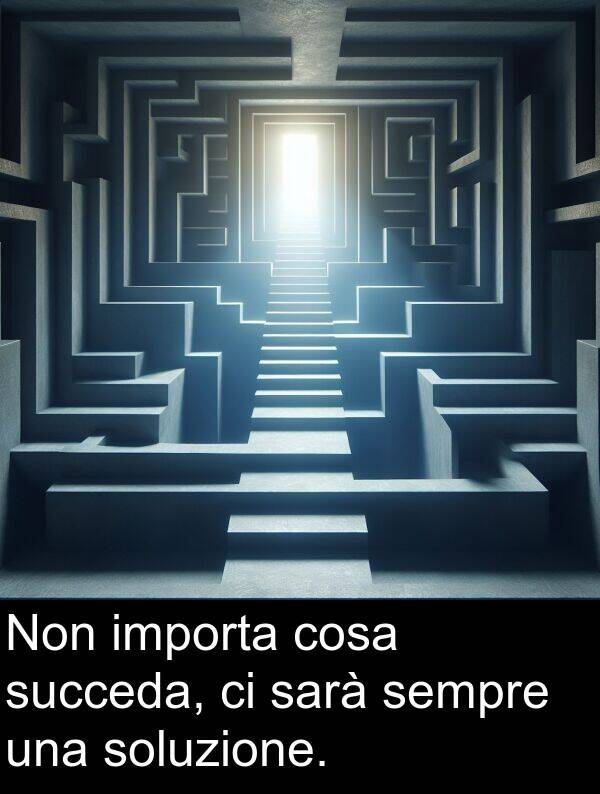 importa: Non importa cosa succeda, ci sarà sempre una soluzione.