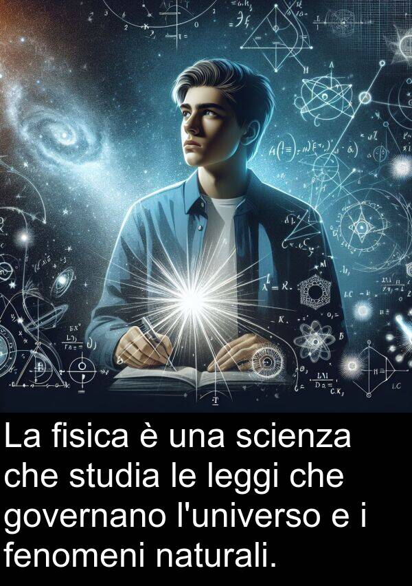 naturali: La fisica è una scienza che studia le leggi che governano l'universo e i fenomeni naturali.