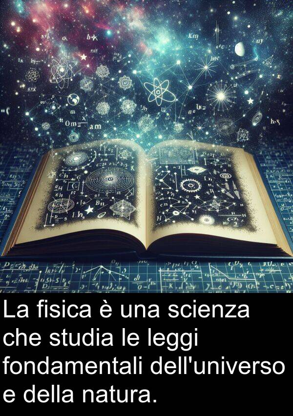 natura: La fisica è una scienza che studia le leggi fondamentali dell'universo e della natura.