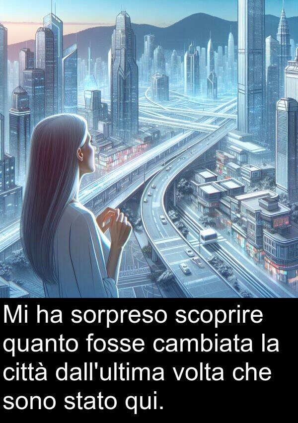 quanto: Mi ha sorpreso scoprire quanto fosse cambiata la città dall'ultima volta che sono stato qui.