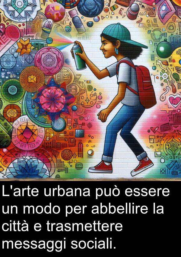 urbana: L'arte urbana può essere un modo per abbellire la città e trasmettere messaggi sociali.