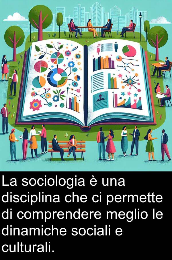 culturali: La sociologia è una disciplina che ci permette di comprendere meglio le dinamiche sociali e culturali.