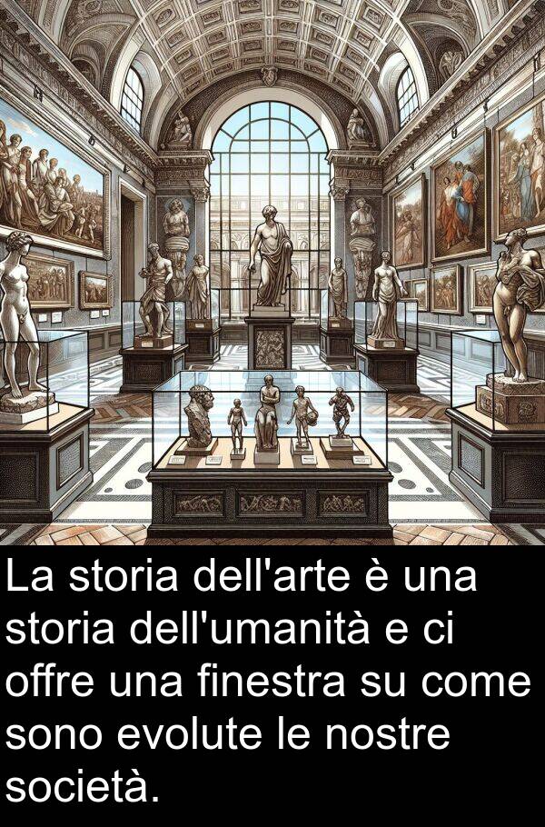 nostre: La storia dell'arte è una storia dell'umanità e ci offre una finestra su come sono evolute le nostre società.