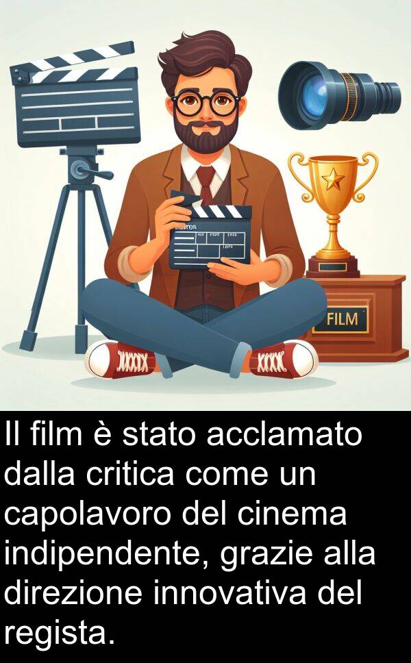 acclamato: Il film è stato acclamato dalla critica come un capolavoro del cinema indipendente, grazie alla direzione innovativa del regista.