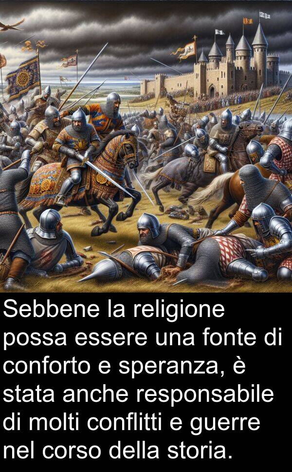 anche: Sebbene la religione possa essere una fonte di conforto e speranza, è stata anche responsabile di molti conflitti e guerre nel corso della storia.