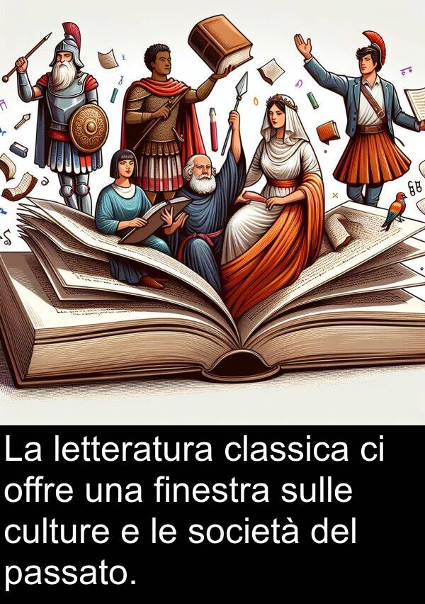 passato: La letteratura classica ci offre una finestra sulle culture e le società del passato.