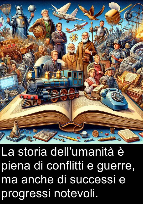 anche: La storia dell'umanità è piena di conflitti e guerre, ma anche di successi e progressi notevoli.