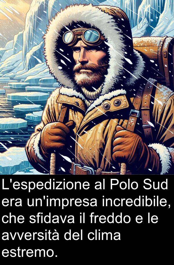 clima: L'espedizione al Polo Sud era un'impresa incredibile, che sfidava il freddo e le avversità del clima estremo.