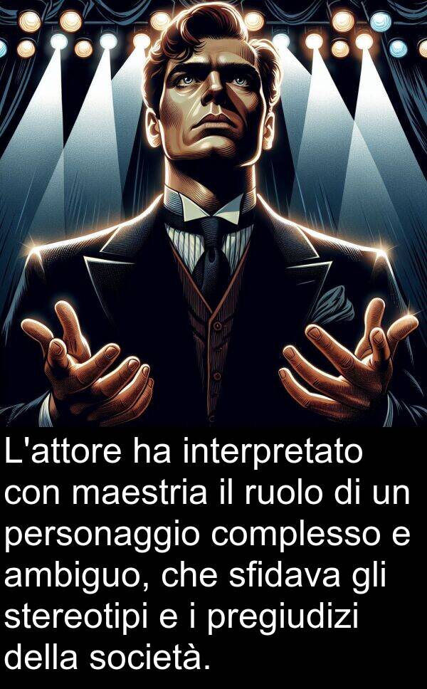 maestria: L'attore ha interpretato con maestria il ruolo di un personaggio complesso e ambiguo, che sfidava gli stereotipi e i pregiudizi della società.