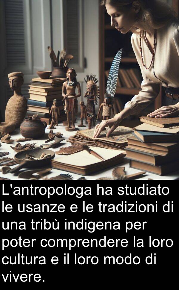 poter: L'antropologa ha studiato le usanze e le tradizioni di una tribù indigena per poter comprendere la loro cultura e il loro modo di vivere.