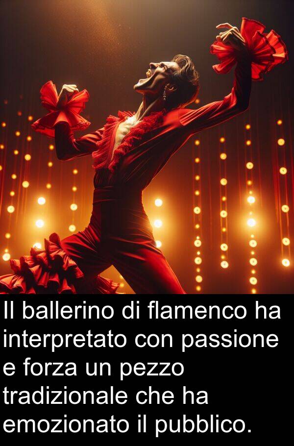 passione: Il ballerino di flamenco ha interpretato con passione e forza un pezzo tradizionale che ha emozionato il pubblico.