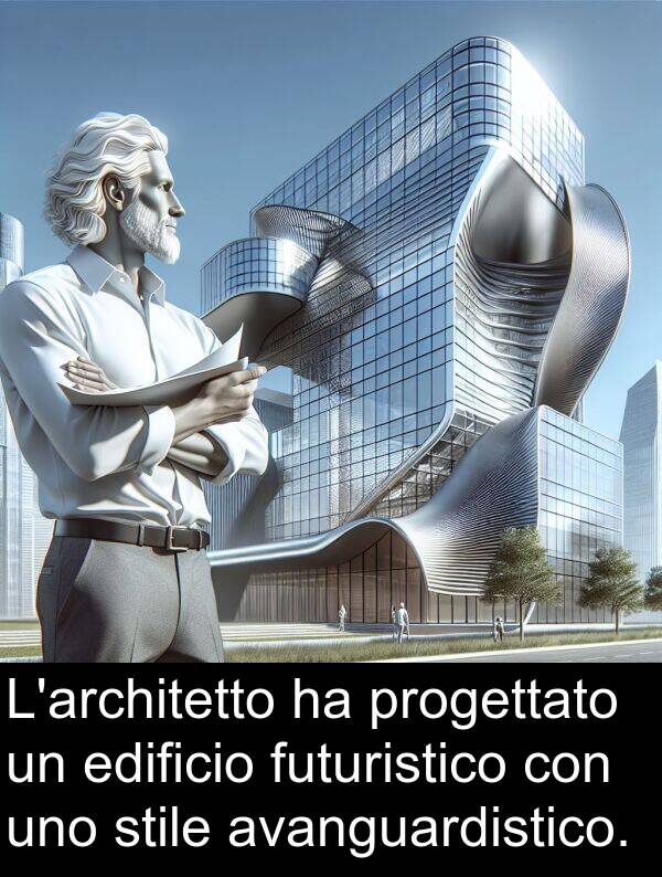 progettato: L'architetto ha progettato un edificio futuristico con uno stile avanguardistico.