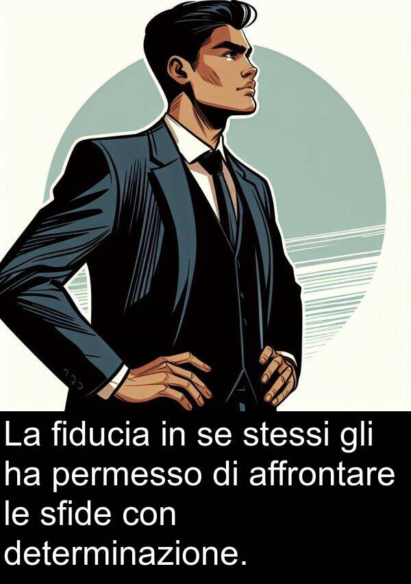 affrontare: La fiducia in se stessi gli ha permesso di affrontare le sfide con determinazione.