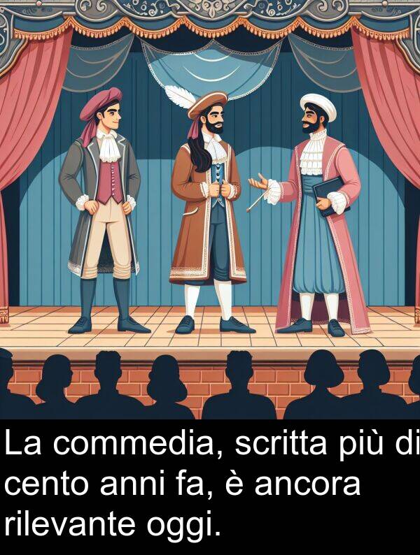 rilevante: La commedia, scritta più di cento anni fa, è ancora rilevante oggi.