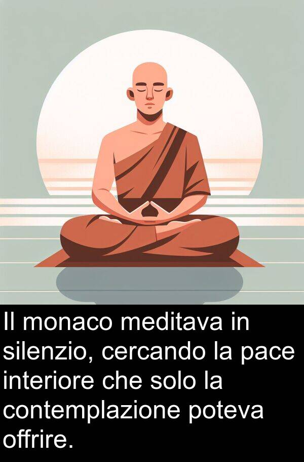 pace: Il monaco meditava in silenzio, cercando la pace interiore che solo la contemplazione poteva offrire.