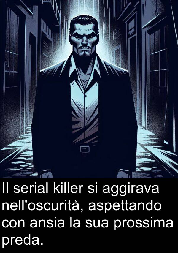 killer: Il serial killer si aggirava nell'oscurità, aspettando con ansia la sua prossima preda.