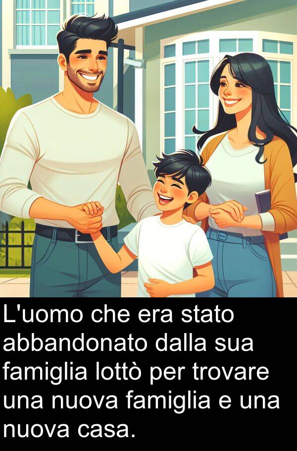 famiglia: L'uomo che era stato abbandonato dalla sua famiglia lottò per trovare una nuova famiglia e una nuova casa.