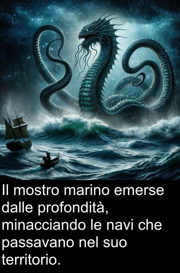 marino: Il mostro marino emerse dalle profondità, minacciando le navi che passavano nel suo territorio.