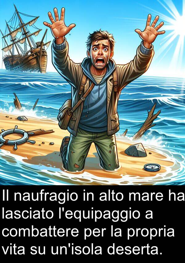 deserta: Il naufragio in alto mare ha lasciato l'equipaggio a combattere per la propria vita su un'isola deserta.